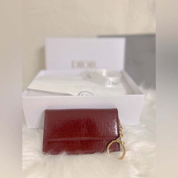 🔥Full Set🔥 Christian Dior Patent Leather Card Holder / Key Cles - Picture 6 of 11